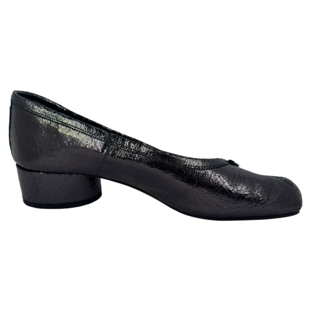 Maison Margiela Tabi Block Heels in Black Leather